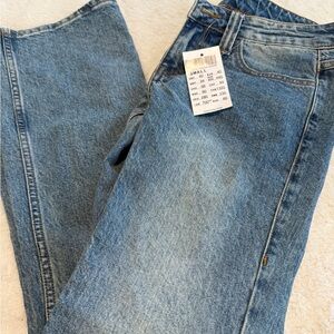 Brandy Melville John Galt Sz Small Low Rise Bootcut Jeans Medium Indigo NWT